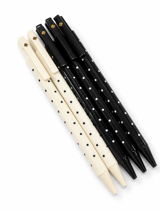 kate spade Other - Kate Spade Black & White Polka Dot Click Pen Black Ink – Choose Color